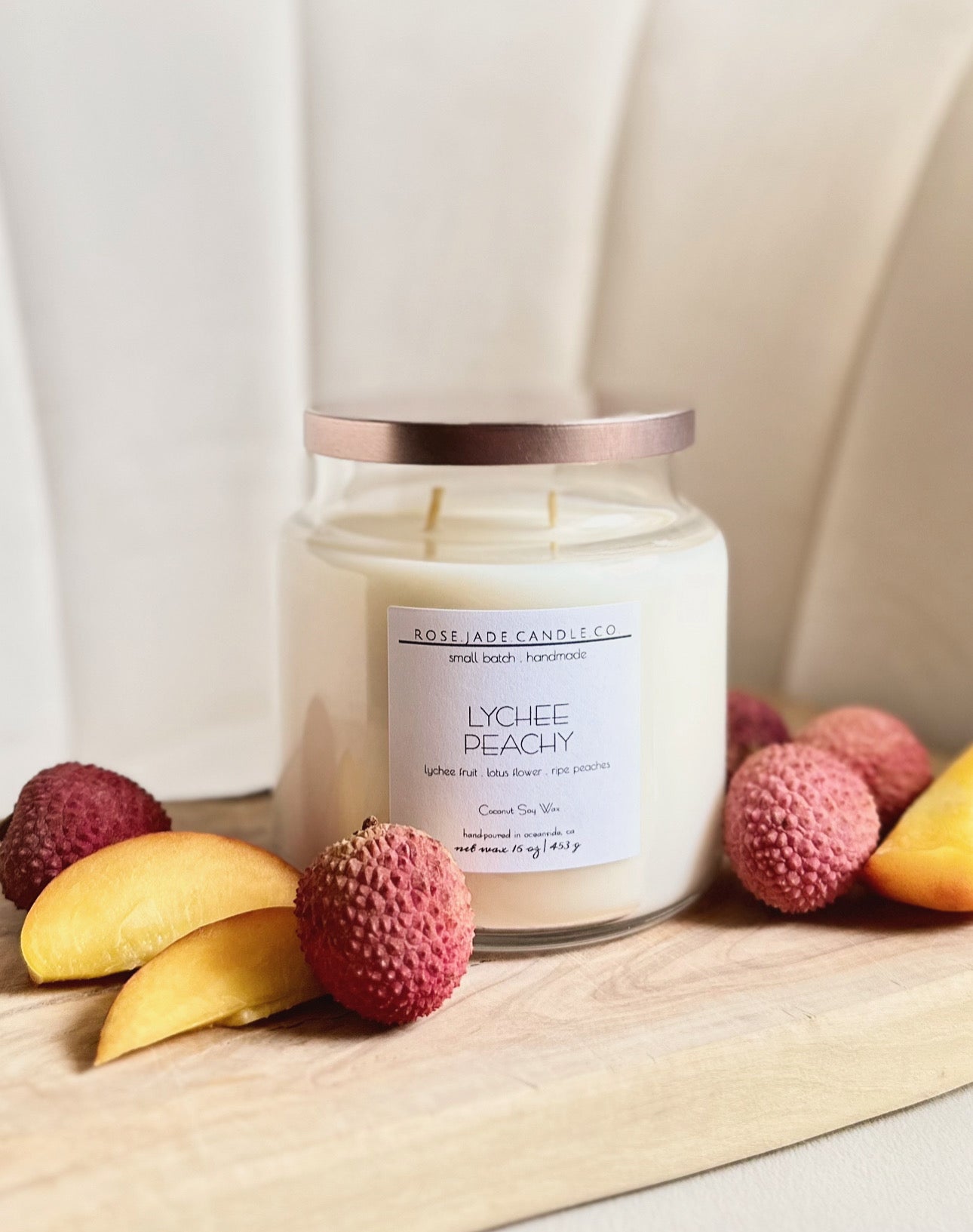 22 oz Glass Apothecary Jar Candle | Organic Coconut Soy Wax Blend | Non-toxic | Clean burning Home Fragrance