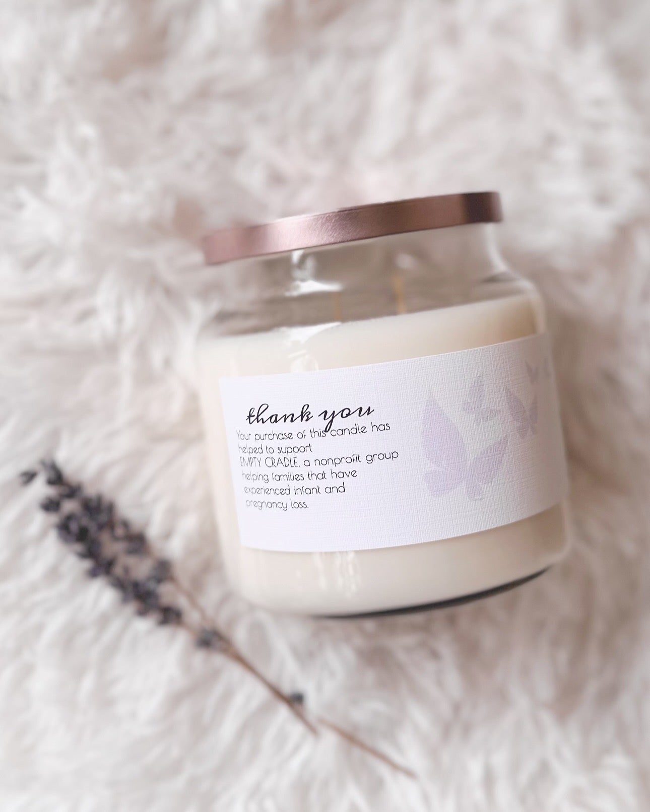 Lavender Wings - Glass Apothecary Jar Candle | Organic Coconut Soy Wax Blend | Non-toxic | Clean burning Home Fragrance