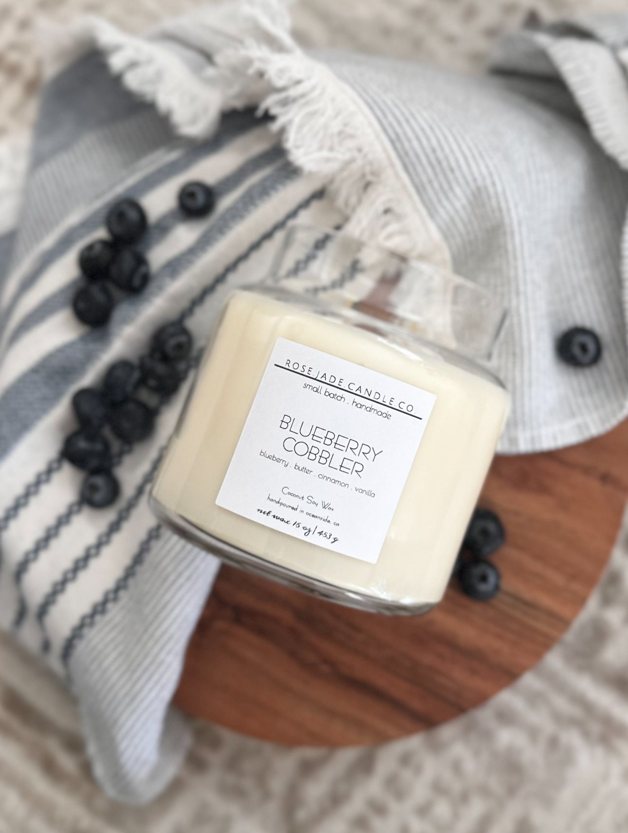 22 oz Glass Apothecary Jar Candle | Organic Coconut Soy Wax Blend | Non-toxic | Clean burning Home Fragrance