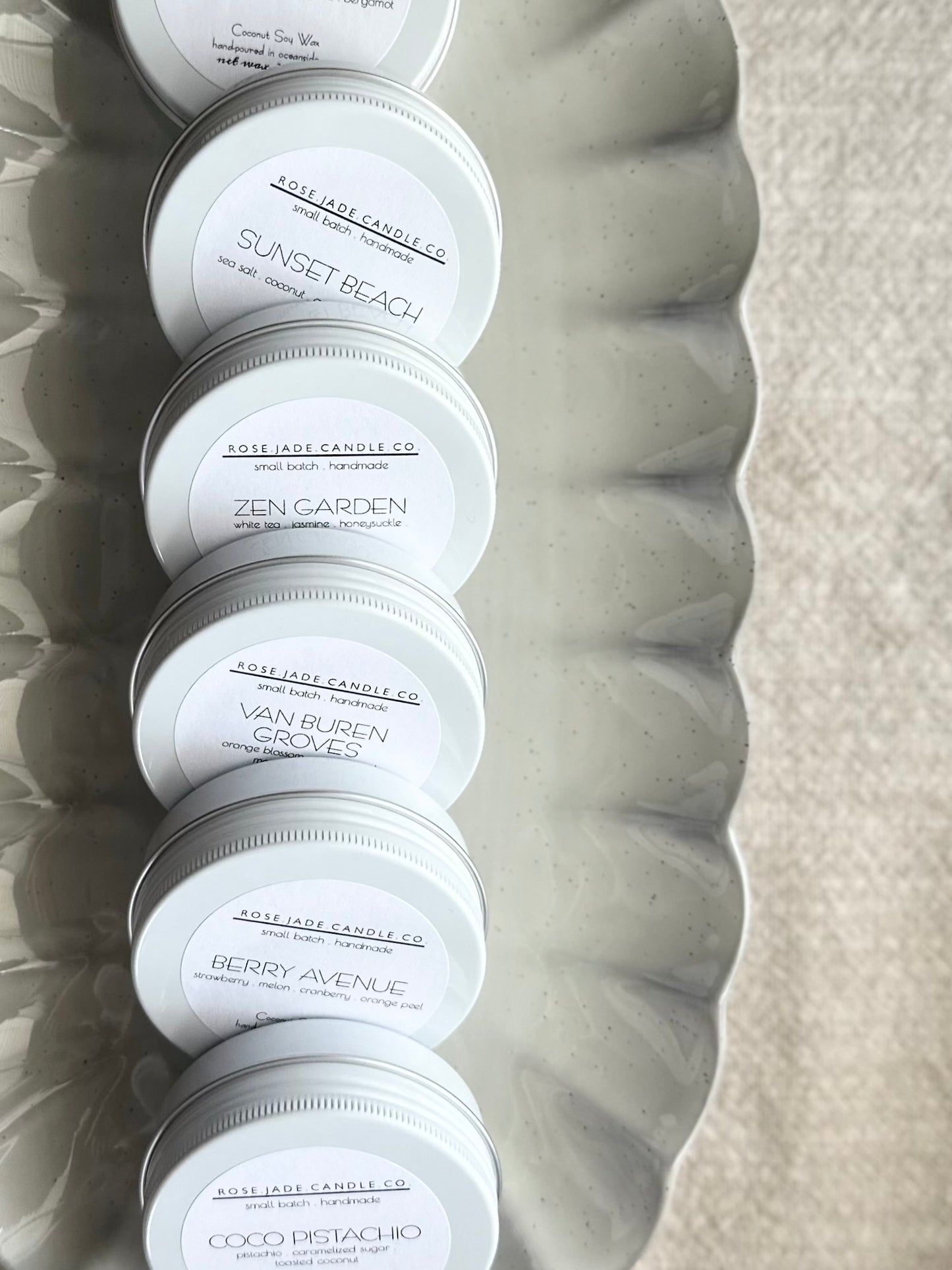 WHOLESALE ONLY - 2 oz Travel Candles | Organic Coconut Soy Wax Blend | Non-toxic | Clean burning Home Fragrance