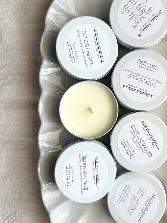 Discovery Set - 2 oz travel candles | Organic American-Grown Coconut Soy Wax Blend | Non-toxic | Clean burning Home Fragrance