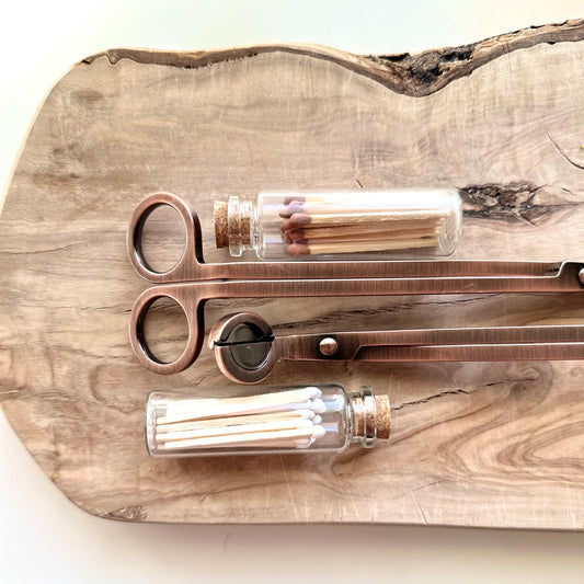 non toxic coconut soy wax candle handmade clean sustainable small batch home fragrance candle care wick trimmer matchsticks