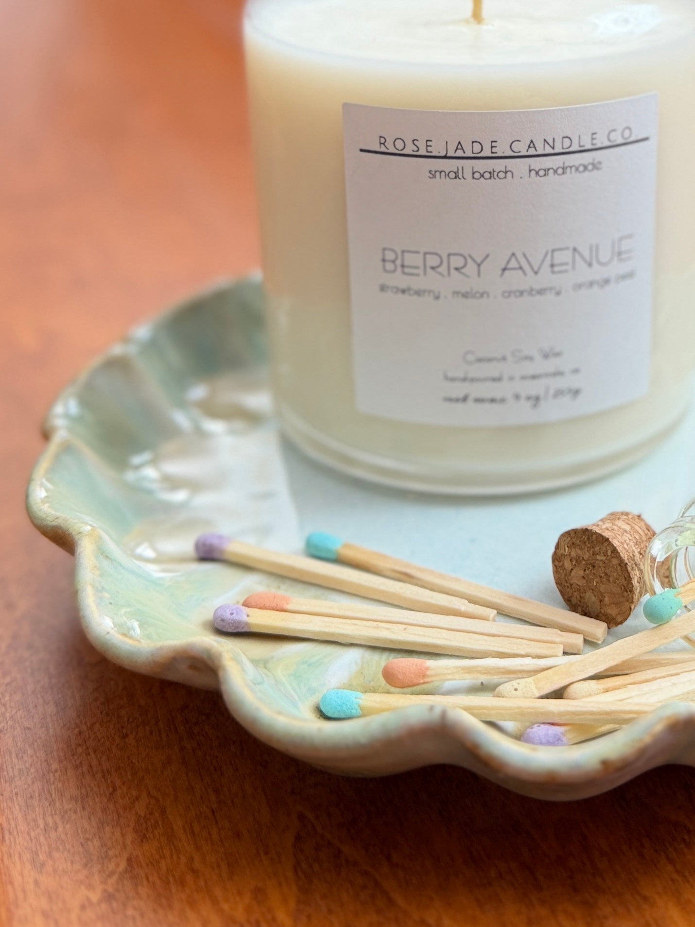 Handmade Clay Scalloped Candle Trays