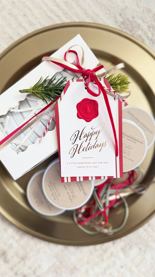 WINTER COLLECTION Discovery Set of 5 - 2 oz travel candles | Organic American-Grown Coconut Soy Wax Blend | Non-toxic | Clean burning Home Fragrance