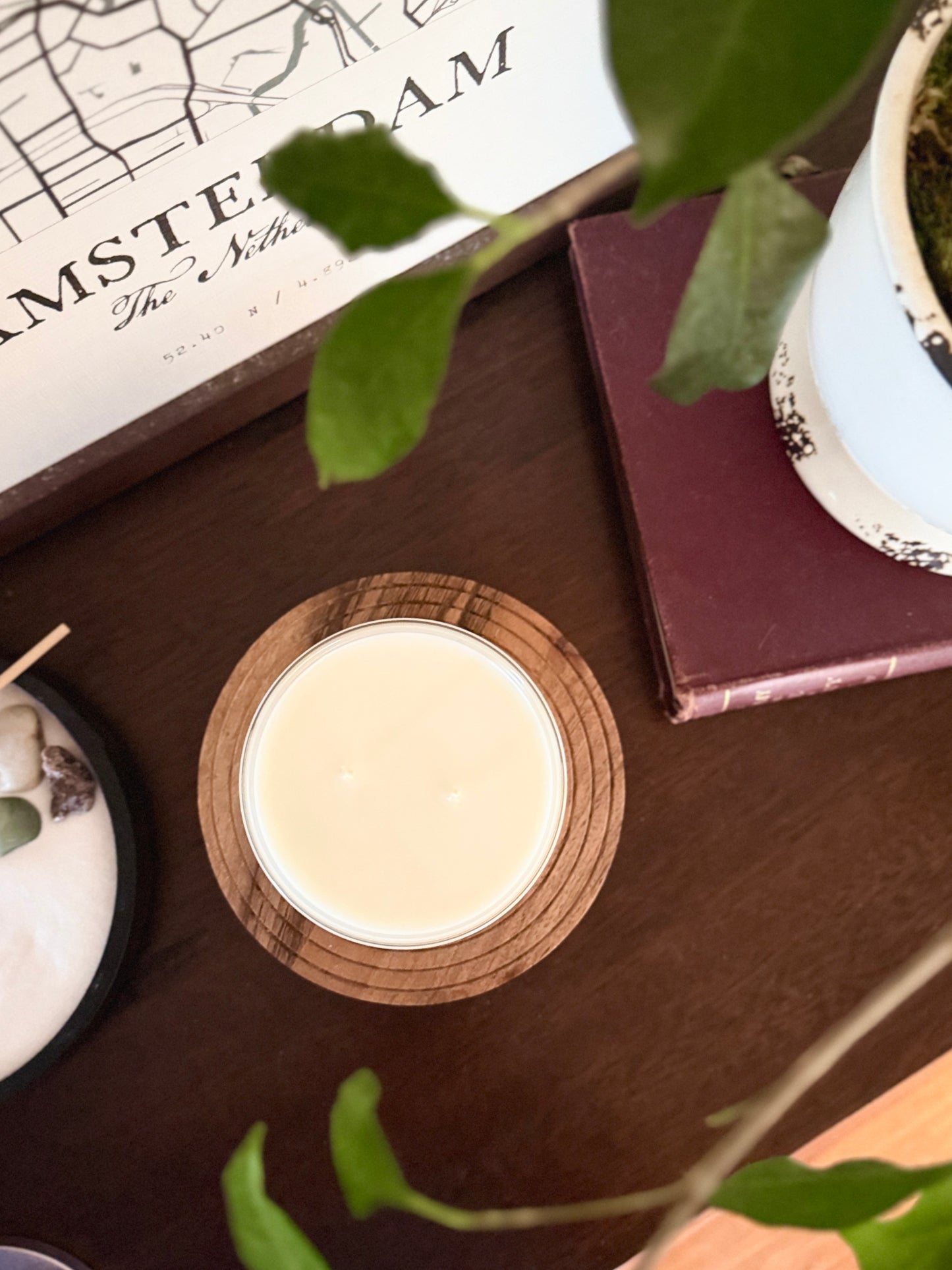 9 oz Glass Apothecary Jar Candle | Organic Coconut Soy Wax Blend | Non-toxic | Clean burning Home Fragrance