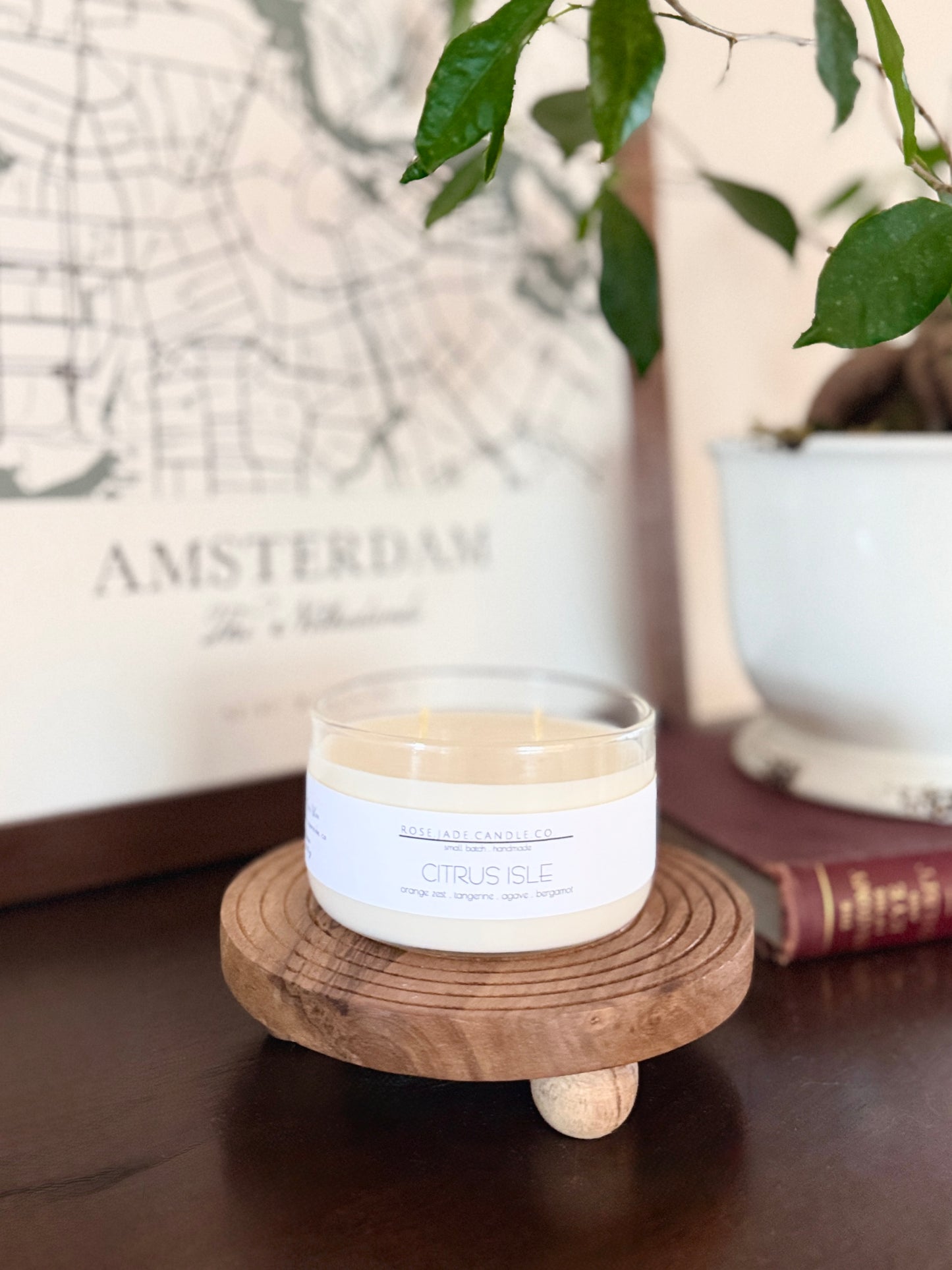 9 oz Glass Apothecary Jar Candle | Organic Coconut Soy Wax Blend | Non-toxic | Clean burning Home Fragrance