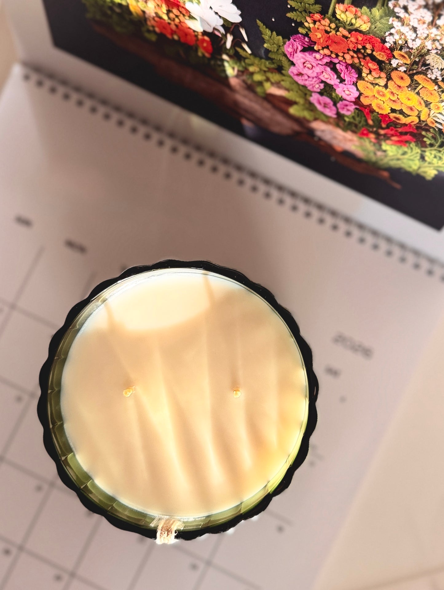 24 oz Heavy Fluted Jar Candle | Organic Coconut Soy Wax Blend | Non-toxic | Clean burning Home Fragrance