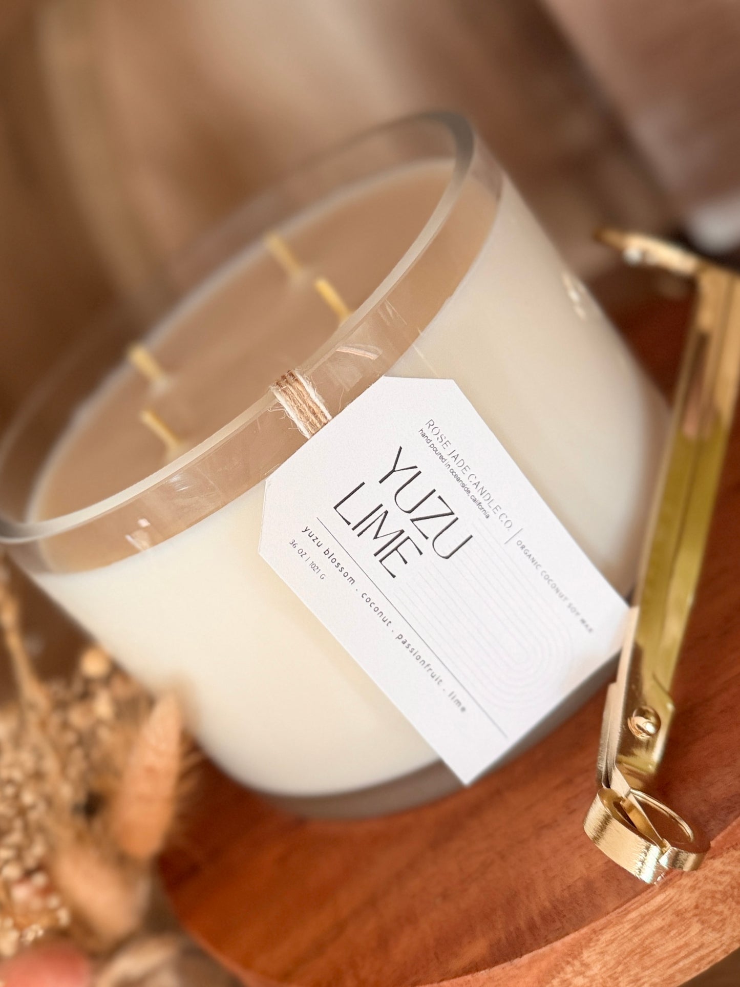 36 oz Four Wick Candle | Organic Coconut Soy Wax Blend | Non-toxic | Clean burning Home Fragrance