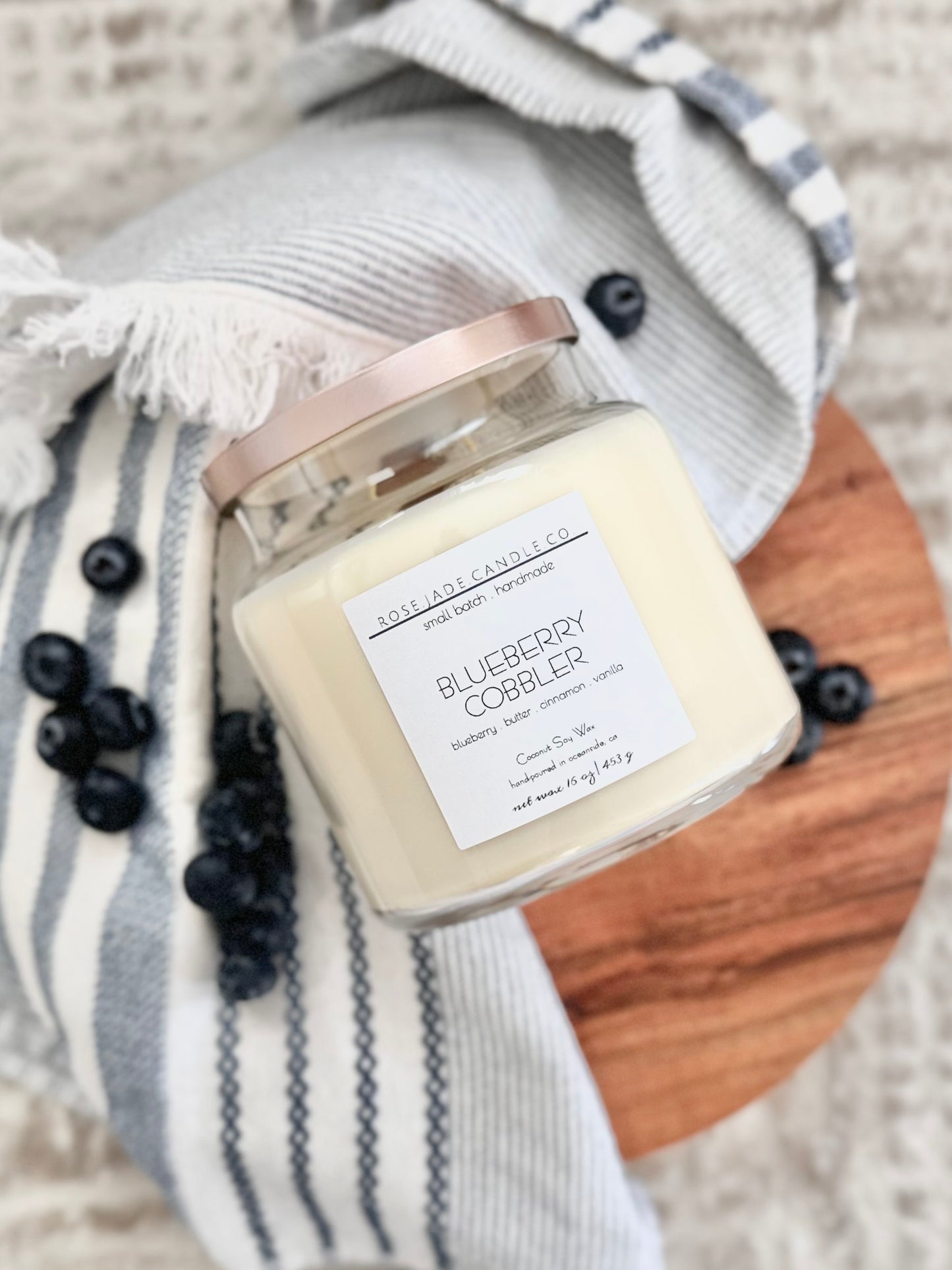 16 oz Glass Apothecary Candle | Organic Coconut Soy Wax Blend | Non-toxic | Clean burning Home Fragrance