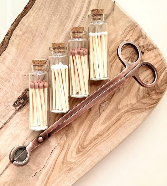 non toxic coconut soy wax candle handmade clean sustainable small batch home fragrance candle care wick trimmer matchsticks